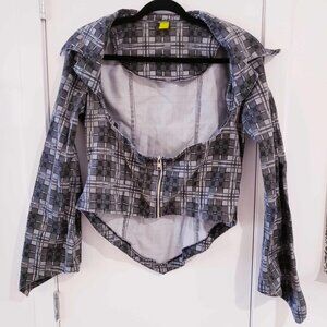 CYBERDOG tartan  Vamp jacket zipped under the chest
